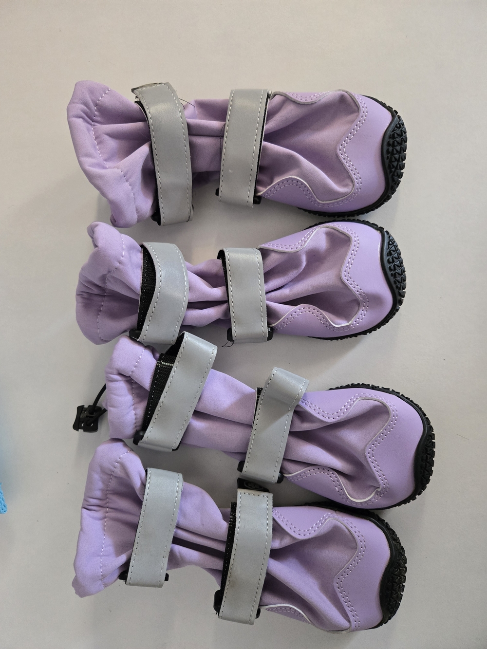Dogs Waterproof Lavender Booties with Reflective Straps